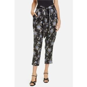 Rebecca Taylor Paisley Fleur Floral Silk Blend Lightweight Pants